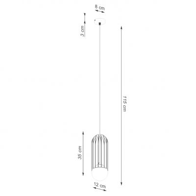 Lampa wisząca BRINA 1 biała (SL.1331)