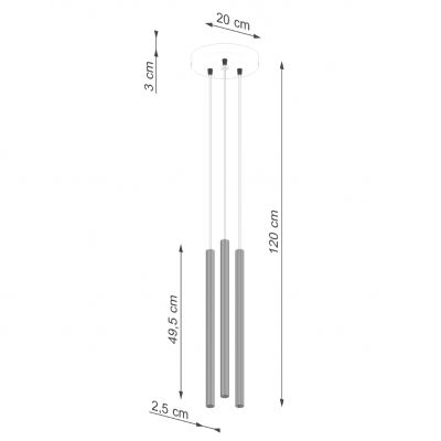 Lampa wisząca ARCHE 3P złota (SL.1342)