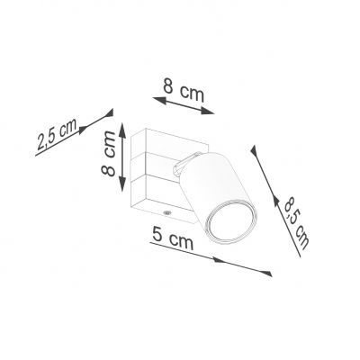 Kinkiet FAGER 1 czarny (SL.1343)