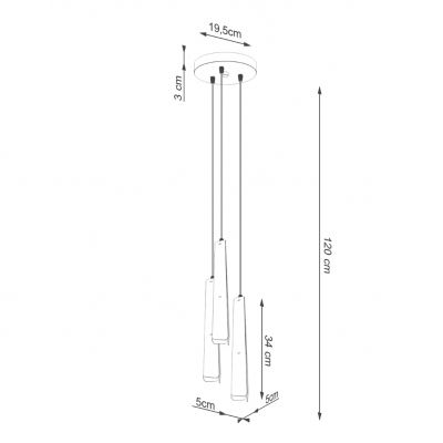 Lampa wisząca PRYSM 3P biała (SL.1398)