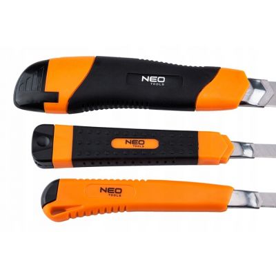 3x Nóż z ostrzem łamanym tapeciak 26 ostrzy zestaw 9 mm + 18 mm NEO TOOLS (63-714)