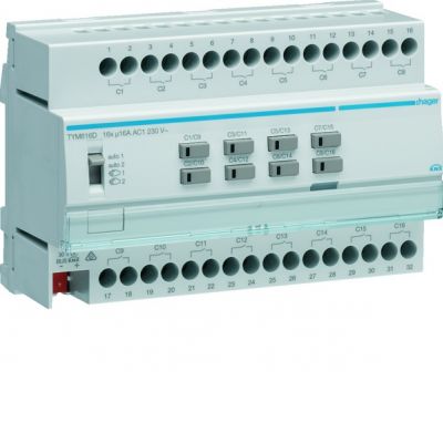 KNX system Sterownik załączający/żaluzjowy 16-/8-krotny 16A C-load, 8 mod TYM616D HAGER (TYM616D)