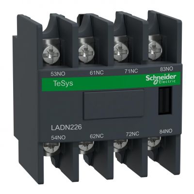 Blok styków pomocniczych wyprzedzających LC1 2NO 2NC zaciski śrubowe LADN226 SCHNEIDER (LADN226)