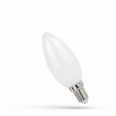 LED ŚWIECOWA E-14 230V 4W COG WW MILKY  WOJ+14069 Spectrum Led (WOJ+14069)