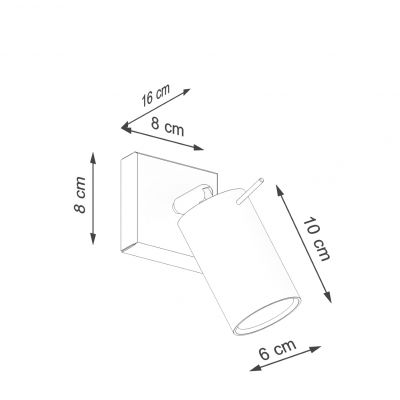 Sollux Kinkiet RING ochra czerwona SL.1506 (SL.1506)