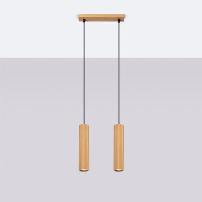 Sollux Lampa wisząca KARBON 2 złoty SL.1555 (SL.1555)