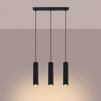 Lampa wisząca potrójna KARBON czarny SL.1575 Sollux  (SL.1575)
