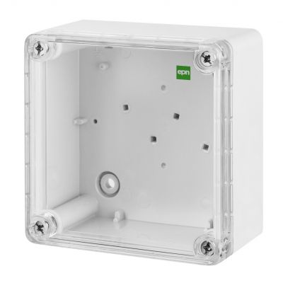INDUSTRIAL puszka natynkowa 105x105x66 IP65 szary/transp. 2701-01 EP Nasielsk (2701-01)
