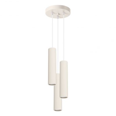 Lampa wisząca potrójna ryflowana KARBON beżowy SL.1595 Sollux  (SL.1595)