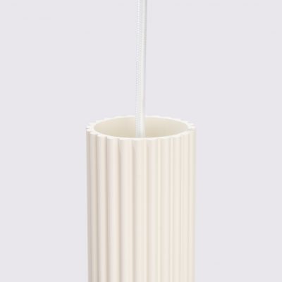 Lampa wisząca potrójna ryflowana KARBON beżowy SL.1595 Sollux  (SL.1595)