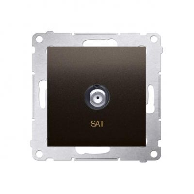 Simon 54 Gniazdo antenowe SAT pojedyncze . Do instalacji indywidualnych brąz mat DASF1.01/46 KONTAKT (DASF1.01/46)