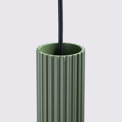 Lampa wisząca potrójna KARBON zielona oliwka SL.1614 Sollux  (SL.1614)