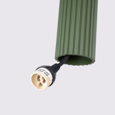 Lampa wisząca potrójna KARBON zielona oliwka SL.1614 Sollux  (SL.1614)