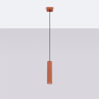 Lampa wisząca KARBON ochra czerwona SL.1630 Sollux (SL.1630)