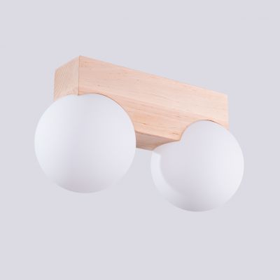 Sollux Plafon BULBO 2 naturalne drewno (SL.1683)