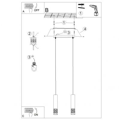 Sollux Lampa wisząca LIRO 2 biały (SL.1692)