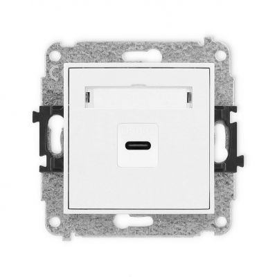 KARLIK ICON Gniazdo pojedyncze 1xUSB C-C biały mat 25IGUSB-7 (25IGUSB-7)