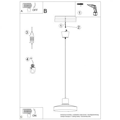Sollux Lampa wisząca BILO czarna (SL.1703)