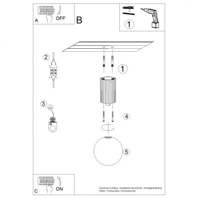 Plafon HALO burgund IP44 (SL.1748)
