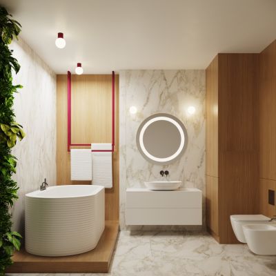 Plafon HALO burgund IP44 (SL.1748)