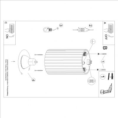Plafon ryflowany KARBON 10 cm taupe SL.1758 SOLLUX  (SL.1758)