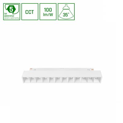 SYSTEM SHIFT CCT- GRID S OPRAWA LINIOWA 220X23X42 12W 40ST BIAŁY CCT SWITCH 5 LAT GW. (WLD+40040_CCT)