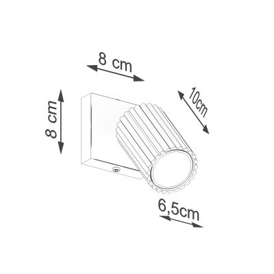 Kinkiet ryflowany KARBON taupe SL.1761 SOLLUX  (SL.1761)