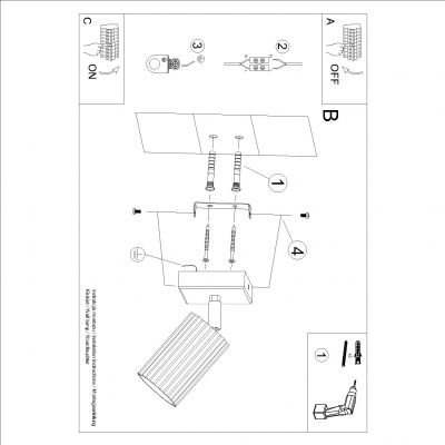Kinkiet ryflowany KARBON taupe SL.1761 SOLLUX  (SL.1761)