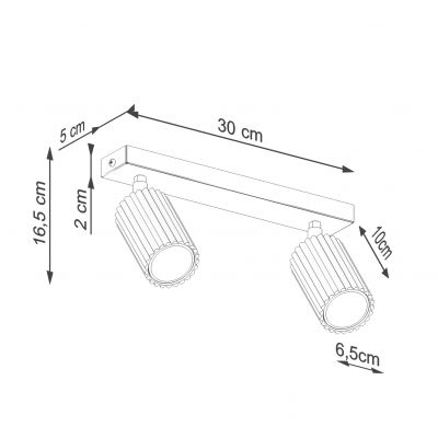 Plafon podwójny KARBON taupe SL.1763 SOLLUX  (SL.1763)