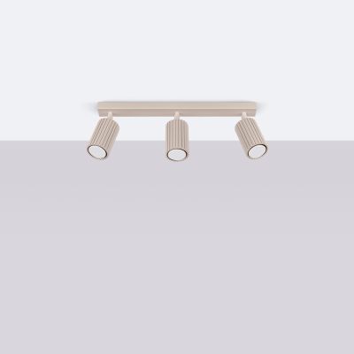 Plafon potrójny ryflowany KARBON taupe SL.1764 SOLLUX  (SL.1764)