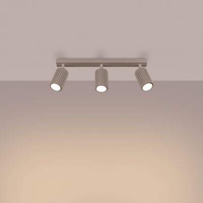 Plafon potrójny ryflowany KARBON taupe SL.1764 SOLLUX  (SL.1764)