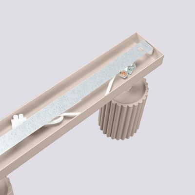 Plafon potrójny ryflowany KARBON taupe SL.1764 SOLLUX  (SL.1764)