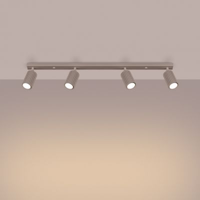 Plafon poczwórny ryflowany KARBON taupe SL.1765 SOLLUX  (SL.1765)