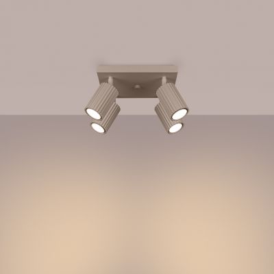 Plafon poczwórny ryflowany KARBON taupe SL.1769 SOLLUX  (SL.1769)