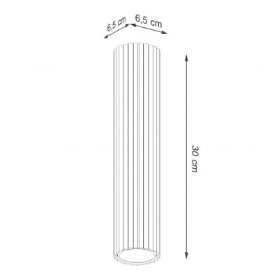 Plafon ryflowany KARBON 40cm taupe SL.1772 SOLLUX  (SL.1772)