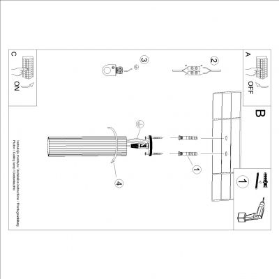 Plafon ryflowany KARBON 40cm taupe SL.1772 SOLLUX  (SL.1772)