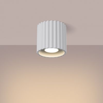 Plafon ryflowany AURA GU10 biały SL.1779 SOLLUX  (SL.1779)