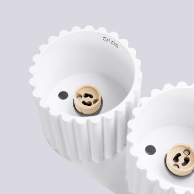 Plafon podwójny ryflowany AURA GU10 biały SL.1780 SOLLUX  (SL.1780)