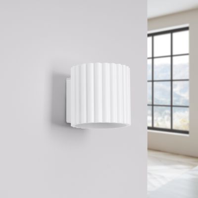 Kinkiet ryflowany AURA G9 biały SL.1781SOLLUX  (SL.1781)