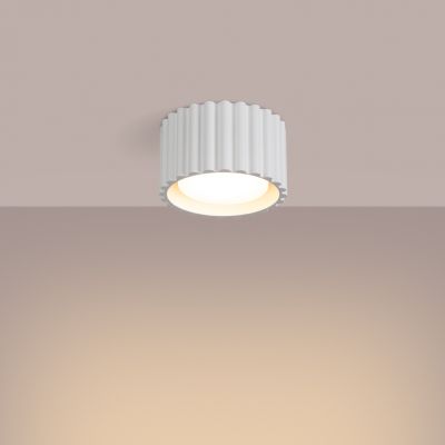 Plafon ryflowany AURA Gx53 biały SL.1782 SOLLUX  (SL.1782)