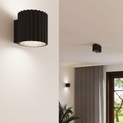 Plafon ryflowany AURA czarny GU10 czarny SL.1784 SOLLUX  (SL.1784)