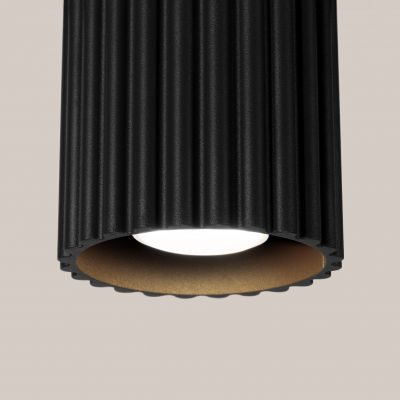 Plafon ryflowany AURA czarny GU10 czarny SL.1784 SOLLUX  (SL.1784)