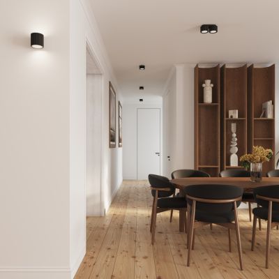 Plafon ryflowany AURA Gx53 czarny SL.1787 SOLLUX  (SL.1787)