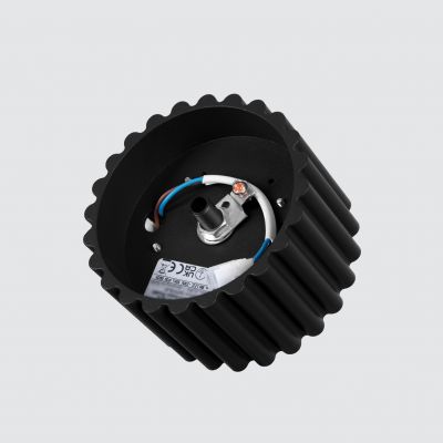 Plafon ryflowany AURA Gx53 czarny SL.1787 SOLLUX  (SL.1787)