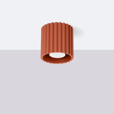 Plafon ryflowany AURA GU10 ochra czerwona SL.1799 SOLLUX  (SL.1799)