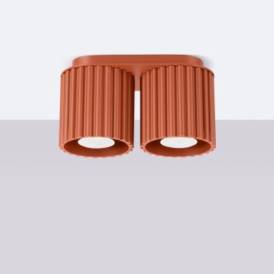 Plafon podwójny ryflowany AURA GU10 ochra czerwona SL.1800 SOLLUX  (SL.1800)