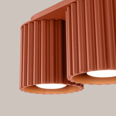 Plafon podwójny ryflowany AURA GU10 ochra czerwona SL.1800 SOLLUX  (SL.1800)