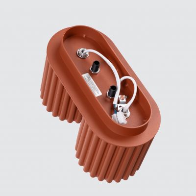 Plafon podwójny ryflowany AURA GU10 ochra czerwona SL.1800 SOLLUX  (SL.1800)