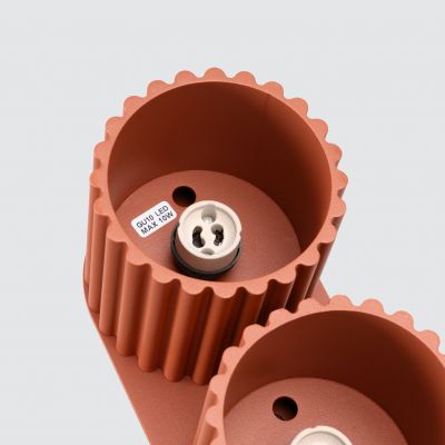 Plafon podwójny ryflowany AURA GU10 ochra czerwona SL.1800 SOLLUX  (SL.1800)