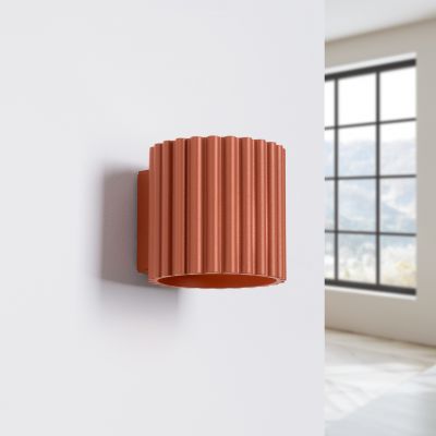 Kinkiet ryflowany AURA G9 ochra czerwona SL.1801 SOLLUX  (SL.1801)